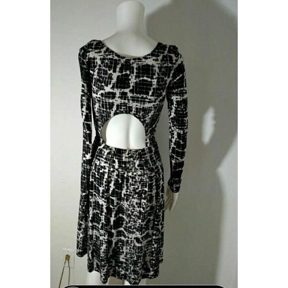 Silence and Noise sexy animal print mini dress black nwt new s - Picture 2 of 6